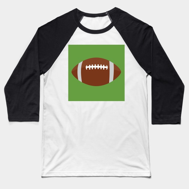 Football, Laces, Pigskin Design, Artwork, Vector, Graphic Baseball T-Shirt by xcsdesign